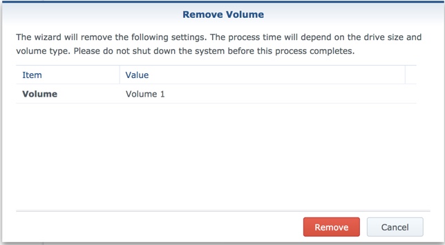 synology-remove-volume1